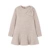 Picture of Mayoral Girls Winter Glitter Bow Flared Dress - Toffee Beige