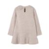 Picture of Mayoral Girls Winter Glitter Bow Flared Dress - Toffee Beige