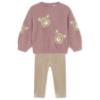 Picture of Mayoral Toddler Girls Winter Teddy Jumper & Leggings Set X 2 - Dark Pink Beige