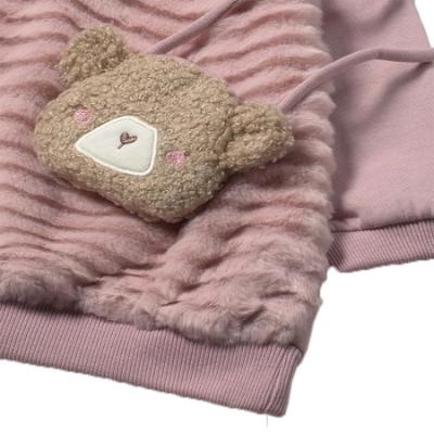 Picture of Mayoral Toddler Girls Winter Faux Fur Dress With Bag Set X 2 - Dark Pink
