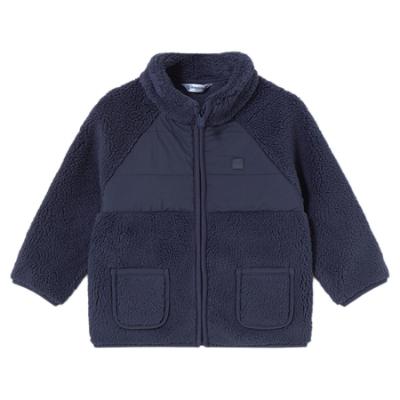 Picture of Mayoral Toddler Boys Winter Fleece Cardigan - Navy Blue