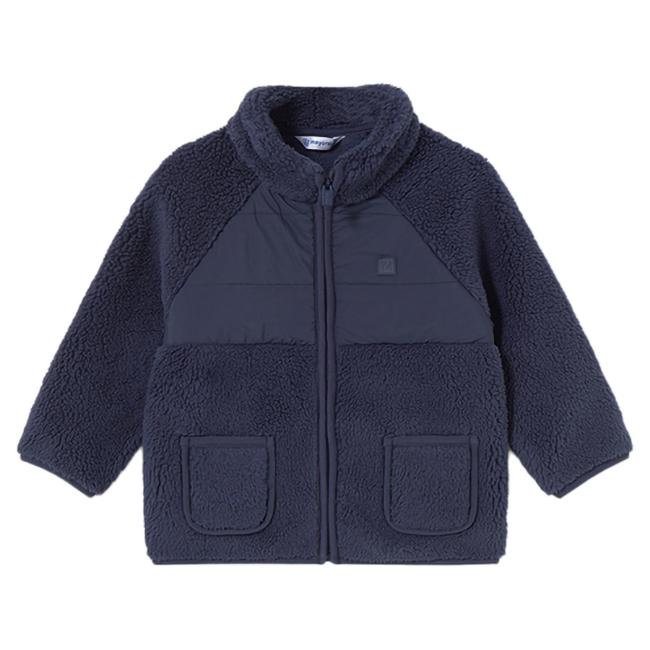 Picture of Mayoral Toddler Boys Winter Fleece Cardigan - Navy Blue