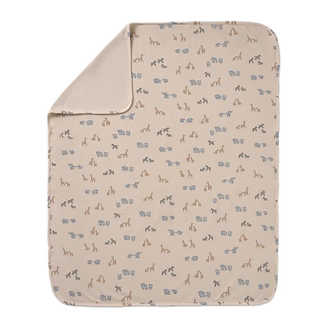 Picture of Mayoral Newborn Baby Winter Safari Print Cotton Blanket - Blue Bell