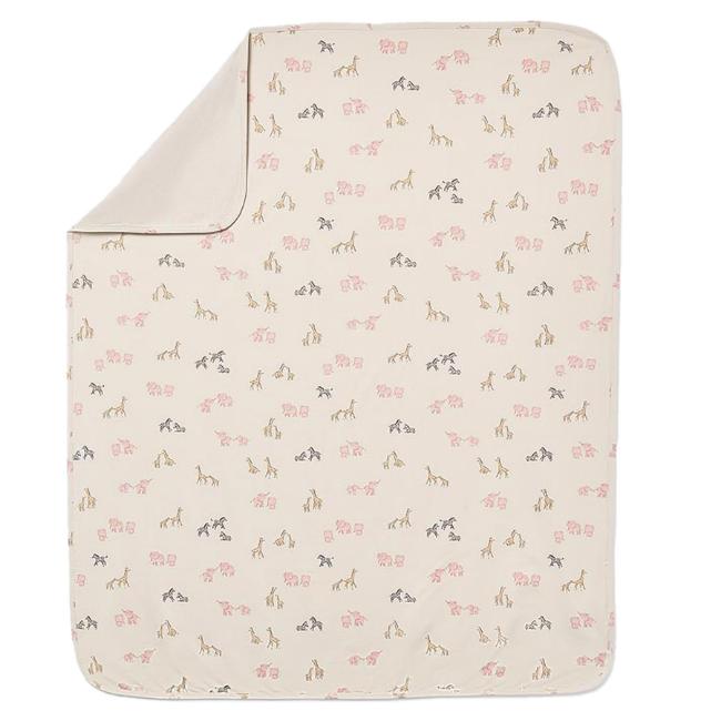 Picture of Mayoral Newborn Baby Winter Safari Print Cotton Blanket - Orchid Pink