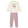 Picture of Mayoral Toddler Girls Winter Girlie Top & Velour Leggings Set X 2 - Ivory Pink