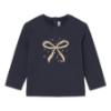 Picture of Mayoral Toddler Girls Winter Gold Bow Top & Velour Leggings Set X 2 - Navy Beige