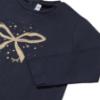 Picture of Mayoral Toddler Girls Winter Gold Bow Top & Velour Leggings Set X 2 - Navy Beige