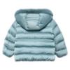 Picture of Abel & Lula Girls Satin Coat With Hood & Faux Fur Trims - Aqua