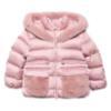 Picture of Abel & Lula Girls Satin Coat With Hood & Faux Fur Trims - Petal Pink