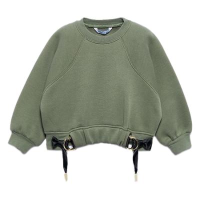 Picture of Abel & Lula Girls Buckle Sweater & Flared Ribbed Leggings Set X 2 - Bay Leaf Black
