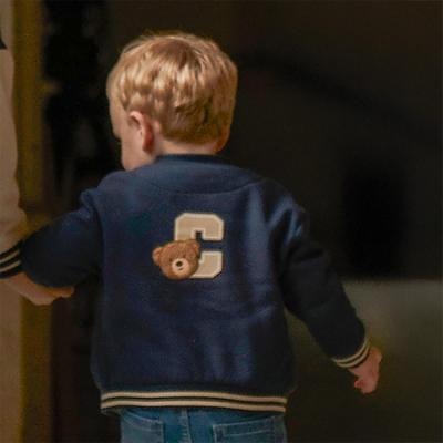 Picture of Mayoral Toddler Boys Winter Teddy Sweat Fleece Cardigan - Navy Blue