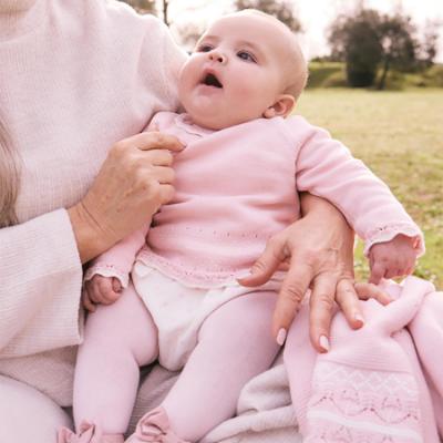 Picture of Mayoral Newborn Baby Winter Sweater Jampants Tights Set X 3 - Quartz Pink
