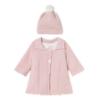 Picture of Mayoral Newborn Baby Winter Knitted Coat & Hat Set X 2 - Quartz Pink