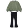 Picture of Abel & Lula Girls Buckle Sweater & Flared Ribbed Leggings Set X 2 - Bay Leaf Black