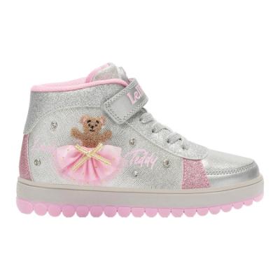 Picture of Lelli Kelly Mille Stelle Musical Lovely Teddy Roller Sole Pump Mid Boot - Metallic Silver