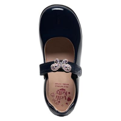 Picture of Lelli Kelly Melody 2 With Detachable Trim School Shoe G Fitting - Navy Blue Patent