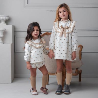 Picture of Rochy Baby Girls Motas Collection Tunic & Pants Set X 2 - Ivory Beige