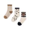 Picture of Mayoral Girls Winter Teddy Ankle Socks Set X 3 - Beige Black