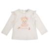 Picture of Monnalisa Bebe Girls Bear Ruffle Top & Skirt Set X 2 - Ivory Pink