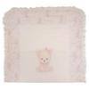 Picture of Monnalisa Bebe Girls Reversible Bear & Hearts Blanket - Pink