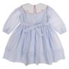 Picture of Sarah Louise Girls Smocked Bodice Wide Collar Dress - Pale Pink Beige - copy