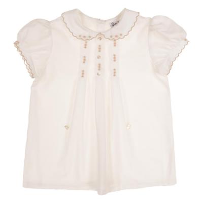 Picture of Sarah Louise Baby Girls Embroidered Jampant Set X 2 - Ivory Beige