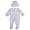 Picture of Deolinda Baby Boys Magic Balloon Smocked Sleepsuit & Hat Set X 2 - Blue