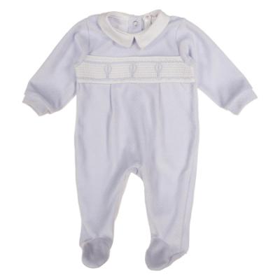 Picture of Deolinda Baby Boys Magic Balloon Smocked Sleepsuit & Hat Set X 2 - Blue
