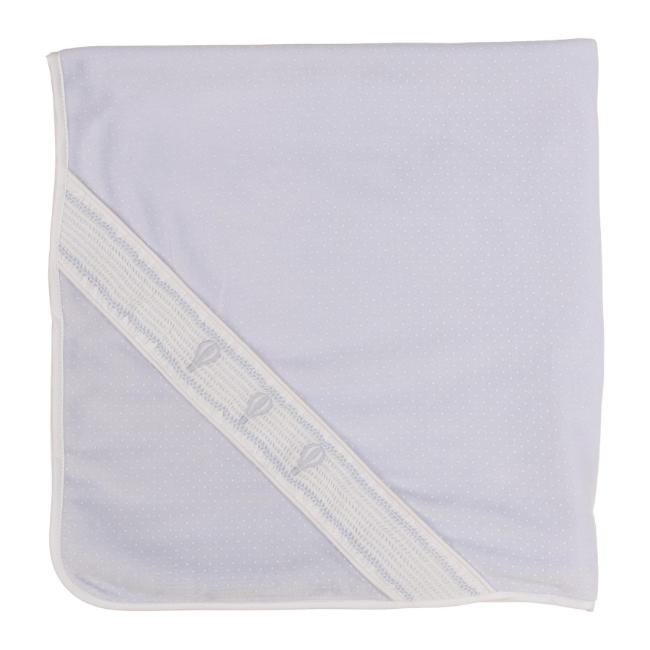 Picture of Deolinda Baby Boys Magic Balloon Smocked Velour Blanket - Blue