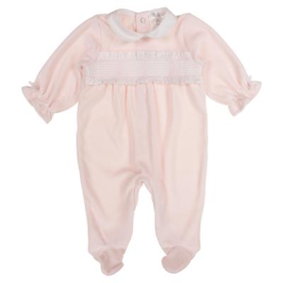 Picture of Deolinda Baby Girls Magic Balloon Smocked Sleepsuit & Hat Set X 2 - Pink