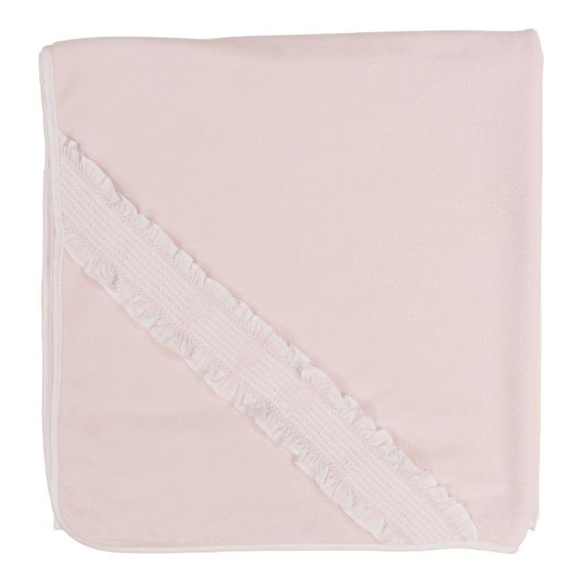 Picture of Deolinda Baby Girls Magic Balloon Smocked Velour Blanket - Pink