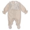 Picture of Deolinda Baby Girls Pure Ruffle Sleepsuit & Hat Set X 2 - Beige