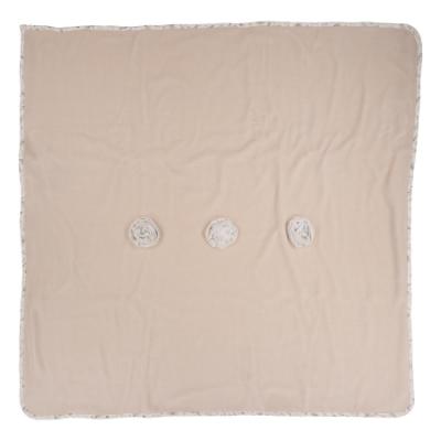 Picture of Deolinda Baby Girls Pure Rosette Velour Blanket - Beige