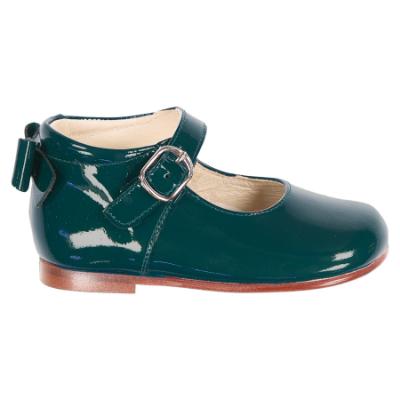 Picture of Panache Baby Girls High Back Bow Shoe - Dark Green Patent