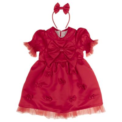Picture of Caramelo Kids Girls Party Dress & Hairclip Set X 2 - Red