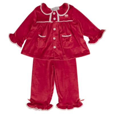 Picture of Beau KiD Girls Embroidered Fairytale Pyjamas Set X 2 - Red