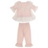 Picture of Beau KiD Girls Lace Ruffle Pyjamas - Pink Ivory