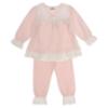 Picture of Beau KiD Girls Broderie Lace Ruffle Pyjamas - Pink Ivory
