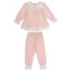 Picture of Beau KiD Girls Broderie Lace Ruffle Pyjamas - Pink Ivory