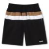 Picture of BOSS Boys Mini Me Block Colour Swim Shorts - Black Beige White