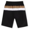Picture of BOSS Boys Mini Me Block Colour Swim Shorts - Black Beige White