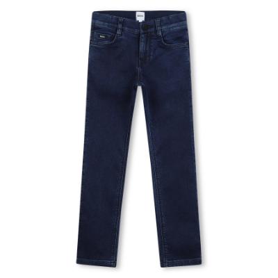 Picture of BOSS Boys Slim Fit Denim Trousers - Navy Blue