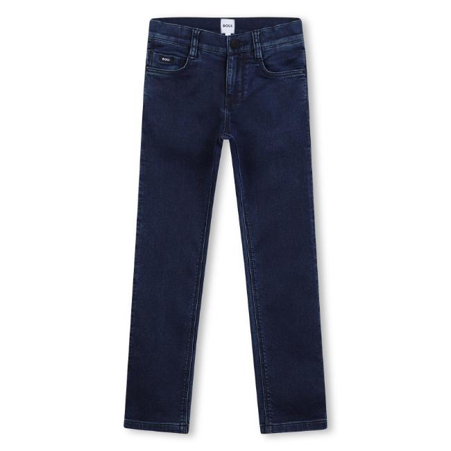 Picture of BOSS Boys Slim Fit Denim Trousers - Navy Blue