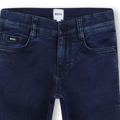 Picture of BOSS Boys Slim Fit Denim Trousers - Navy Blue