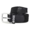 Picture of BOSS Boys Mini Me Braided Belt With Silver Buckle - Black