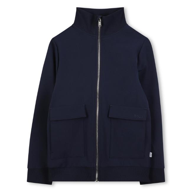 Picture of BOSS Boys Polyester Jacket Cardigan - Navy Blue