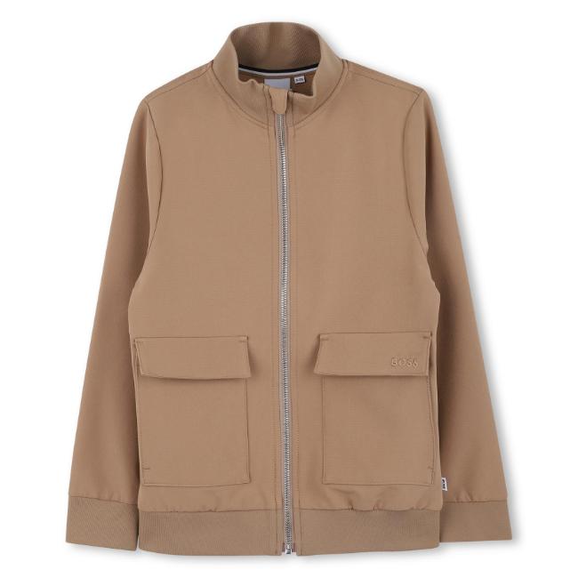 Picture of BOSS Boys Polyester Jacket Cardigan - Cookie Beige