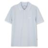 Picture of BOSS Boys Short Sleeve Pique Cotton Polo Top - Pale Blue White