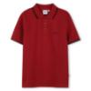 Picture of BOSS Boys Short Sleeve Pique Cotton Polo Top - Grenade Red Black