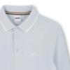 Picture of BOSS Boys Long Sleeve Pique Cotton Polo Top - Pale Blue White